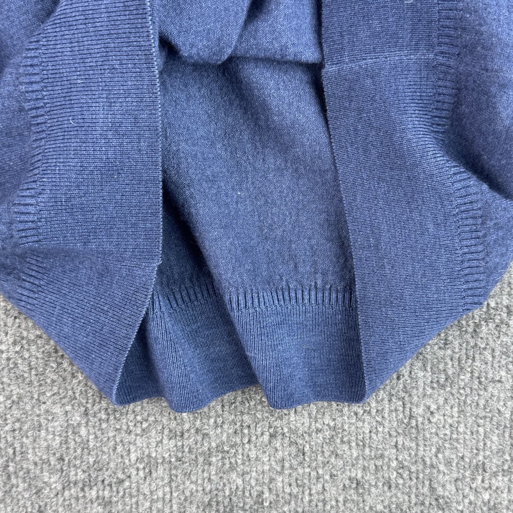 Patrick Assaraf Sweater Mens XL Blue 100% Extrafine Merino Wool Casual Crewneck - Picture 7 of 11